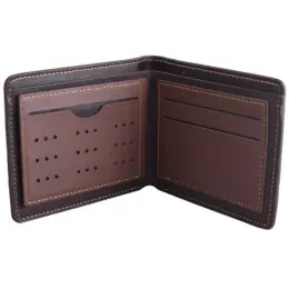 Urban Man Houston Tutone PU Wallet Navy Tan Open